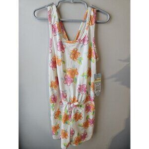 Cat&Jack Floral Cream Hibiscus Romper Shorts‎ Sz Xs 4/5